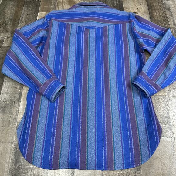 Vintage Pendleton High Grade Western Wear Wool Pearl Snap Shirt Men Large - Picture 5 of 14